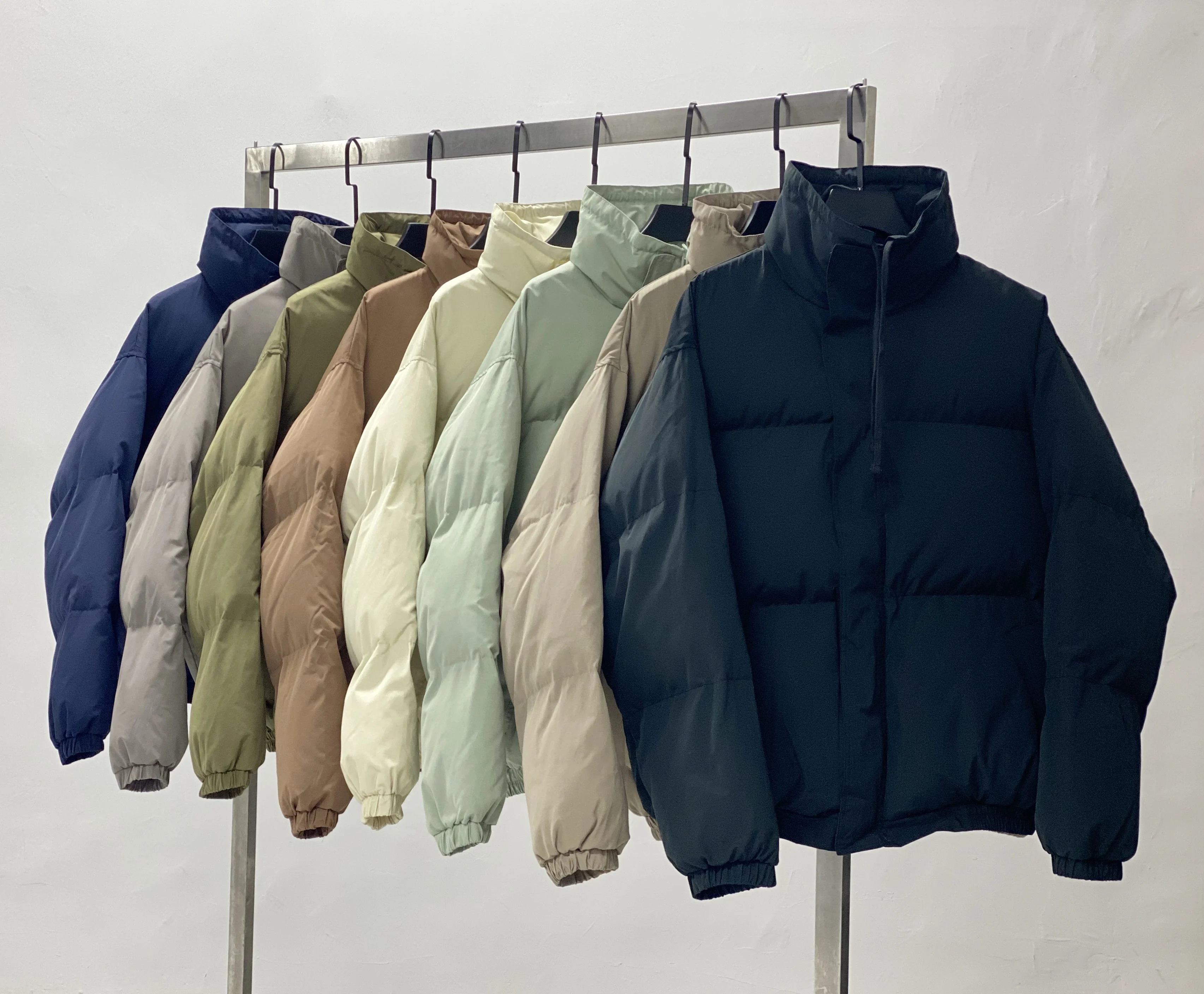 Kış pamuklu giysiler Saf Pamuk Düz Renk Yüksek Kaliteli Ceket Sıcak Ve Rüzgar Geçirmez Ceket essentials Puf Ceket